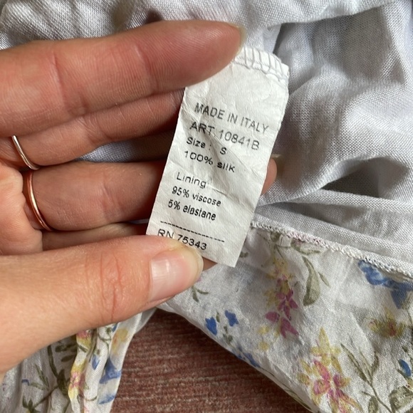 Vintage Viola Borghi Floral Pure Silk Top - Picture 13 of 16
